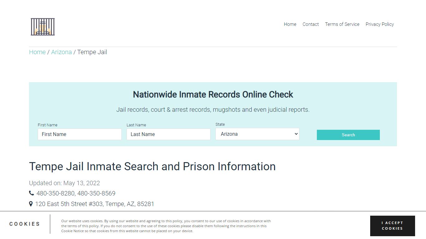 Tempe Jail Inmate Search, Visitation, Phone no. & Mailing ...